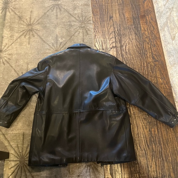 Men’s Black Leather coat - Picture 2 of 3